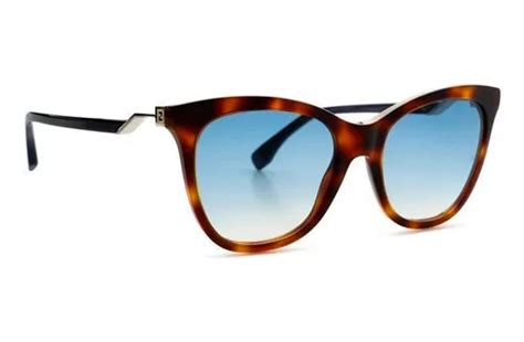 fendi ff 0200 s ipr 55 08 havana blue|Fendi Blue Cat Eye Ladies Sunglasses FF0200S0IPR55.